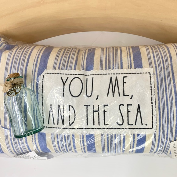 ⚓️ RARE Rae Dunn NWT You Me & the Sea Coastal Accent Pillow - Picture 10 of 11